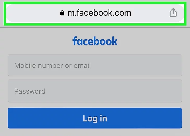 Go to https://www.facebook.com in your web browser