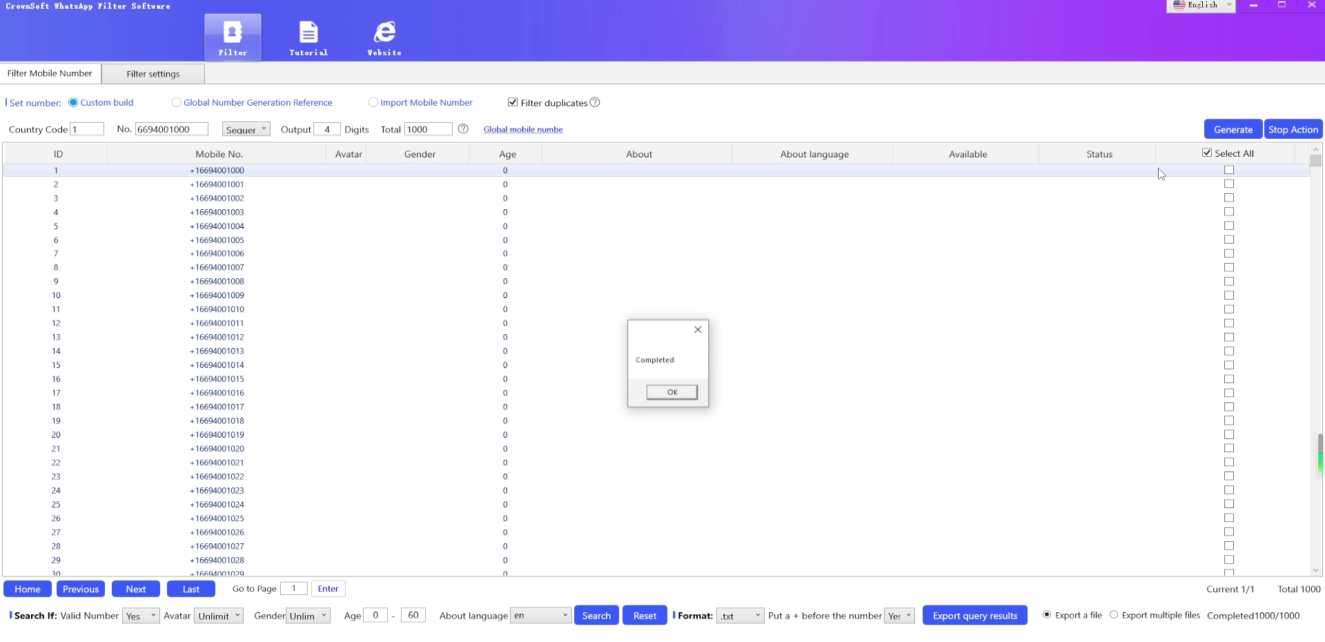 WhatsApp Filtering Software