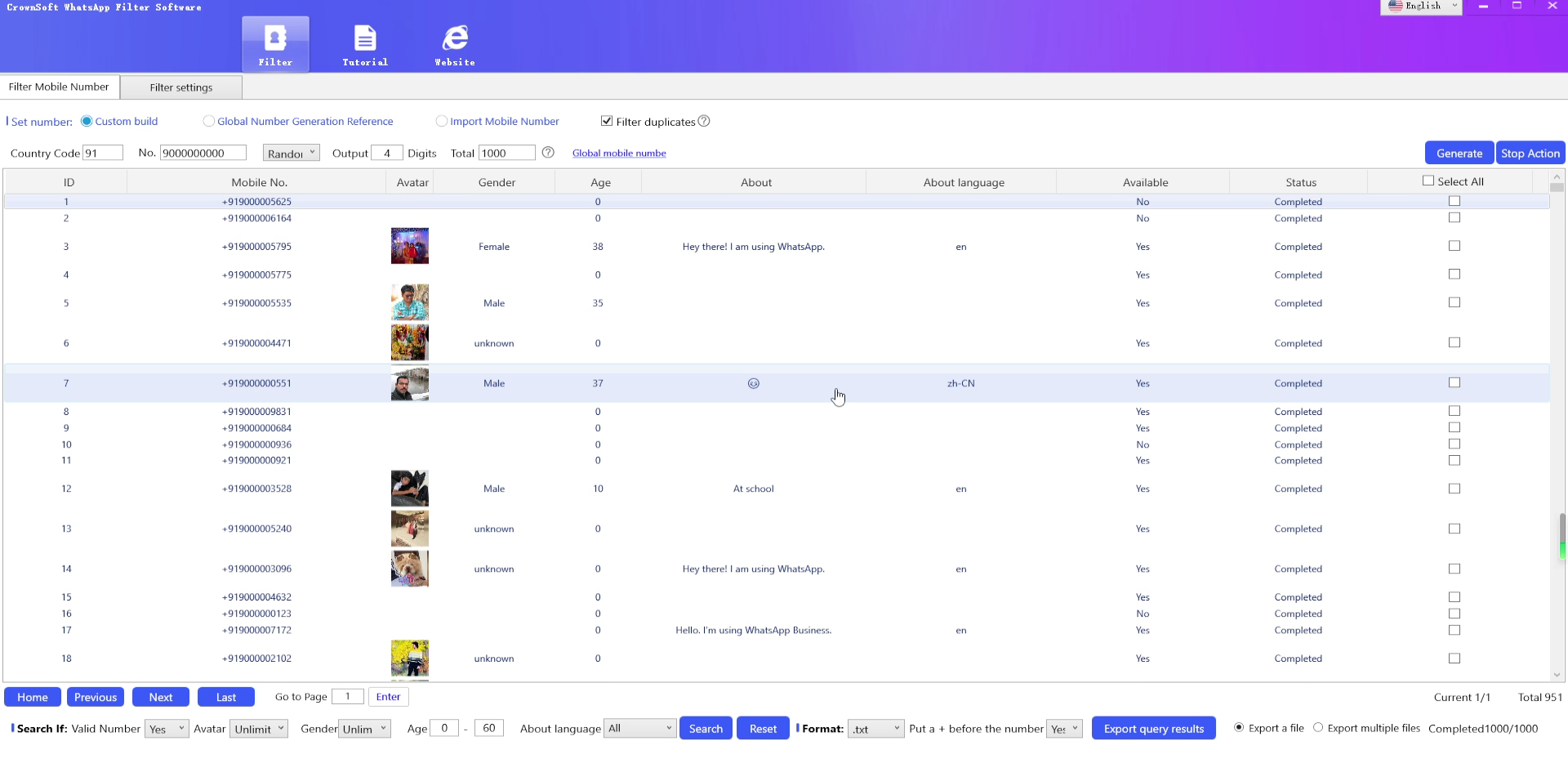 WhatsApp Filtering Software