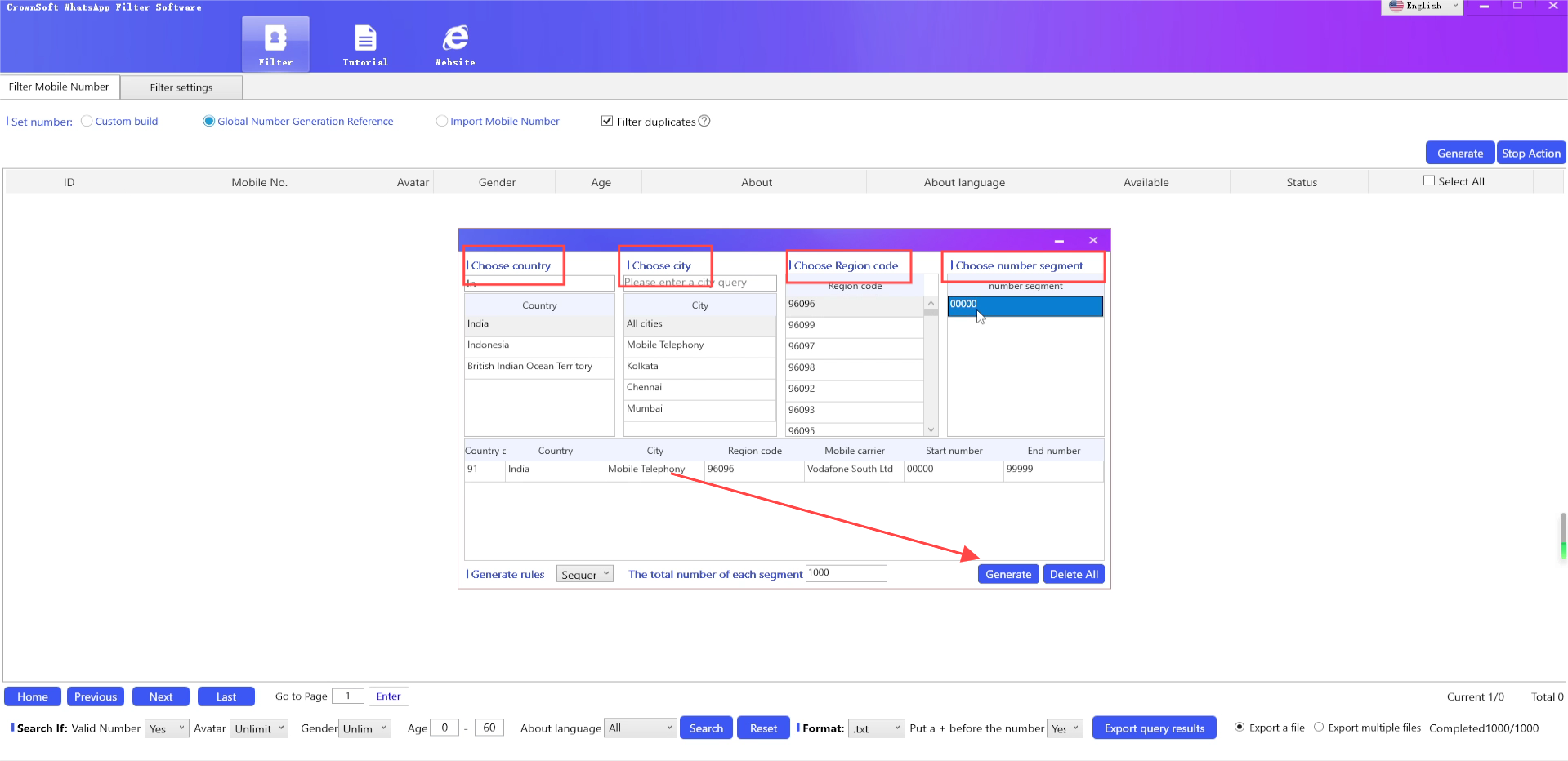 WhatsApp Filtering Software