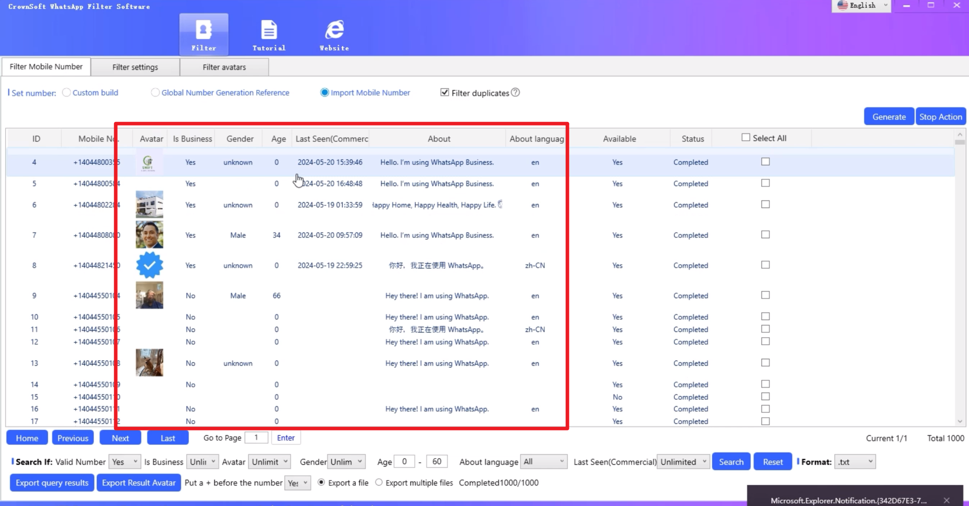 WhatsApp Number Checker Software