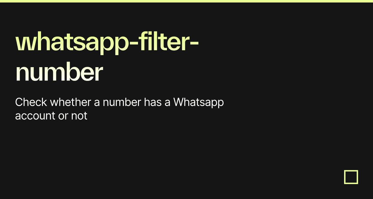 WhatsApp-number-filter